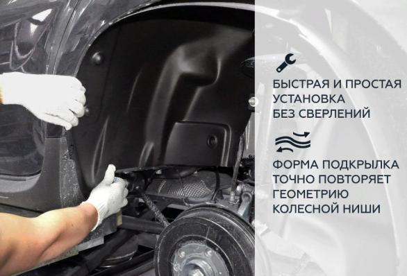 Подкрылки (локеры) для Daewoo Nexia передняя пара Нор Пласт